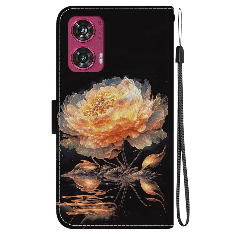 For Motorola Edge 50 Fusion 5G Wallet Case Pattern Printed Leather Phone Cover