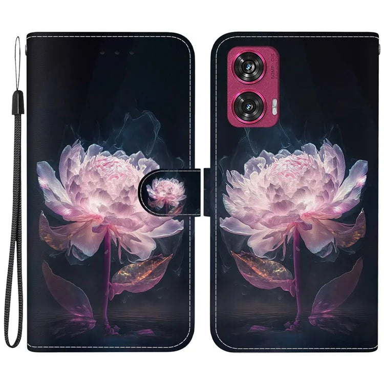 For Motorola Edge 50 Fusion 5G Wallet Case Pattern Printed Leather Phone Cover