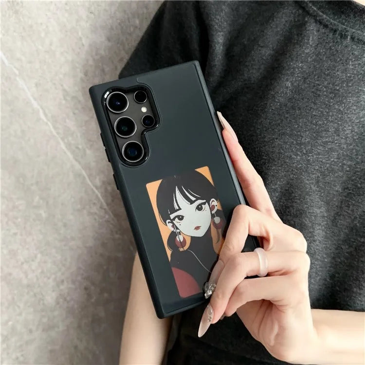 For Samsung Galaxy S23 Ultra E Ink Phone Cover 4-Color Display Pattern Customized Case