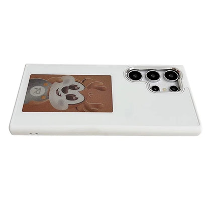 For Samsung Galaxy S23 Ultra E Ink Phone Cover 4-Color Display Pattern Customized Case