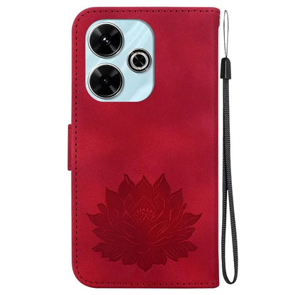 For Xiaomi Redmi 13 5G / 13 4G / Poco M6 4G Phone Case Lotus Imprint Leather Flip Wallet Cover