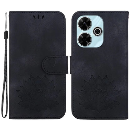 For Xiaomi Redmi 13 5G / 13 4G / Poco M6 4G Phone Case Lotus Imprint Leather Flip Wallet Cover