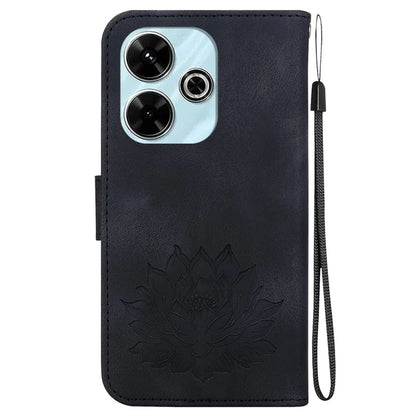 For Xiaomi Redmi 13 5G / 13 4G / Poco M6 4G Phone Case Lotus Imprint Leather Flip Wallet Cover