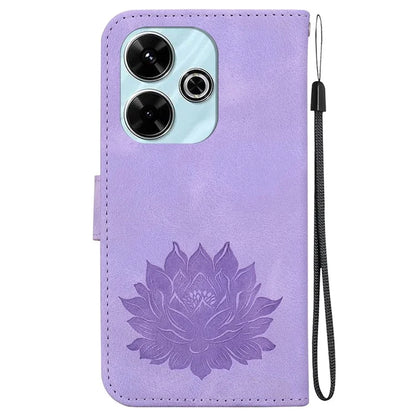 For Xiaomi Redmi 13 5G / 13 4G / Poco M6 4G Phone Case Lotus Imprint Leather Flip Wallet Cover