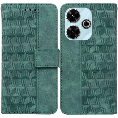 For Xiaomi Redmi 13 5G / 13 4G / Poco M6 4G Case PU Leather Wallet Geometry Imprint Phone Cover