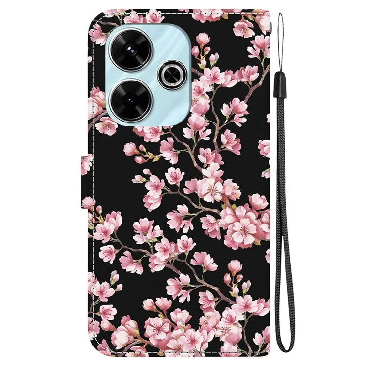 For Xiaomi Redmi 13 5G / 13 4G / Poco M6 4G Case Pattern Print PU Leather Wallet Phone Cover