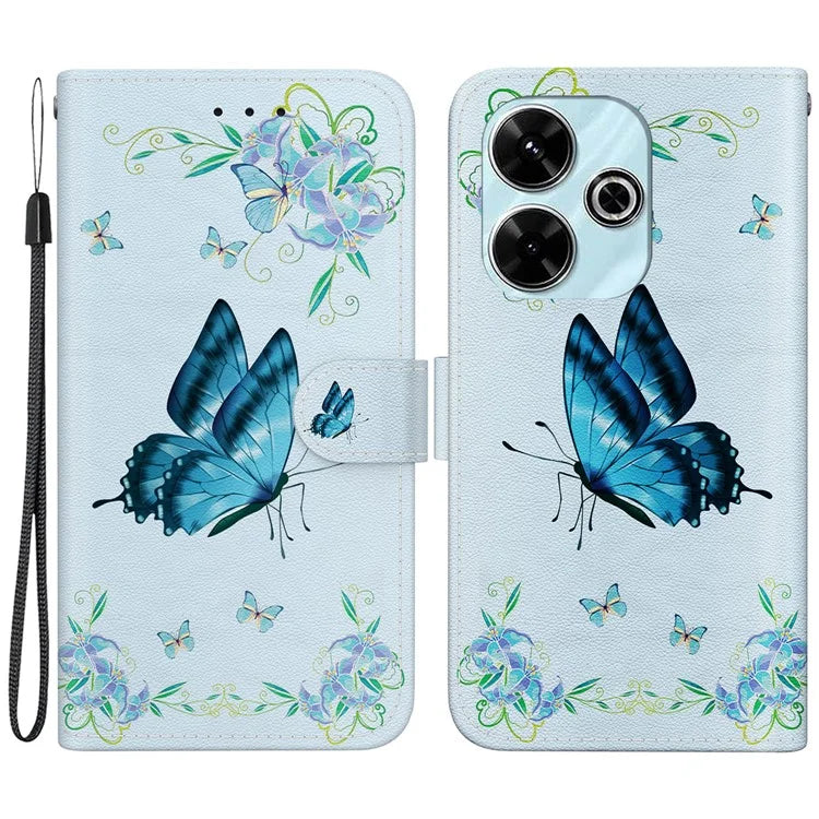 For Xiaomi Redmi 13 5G / 13 4G / Poco M6 4G Case Pattern Print PU Leather Wallet Phone Cover