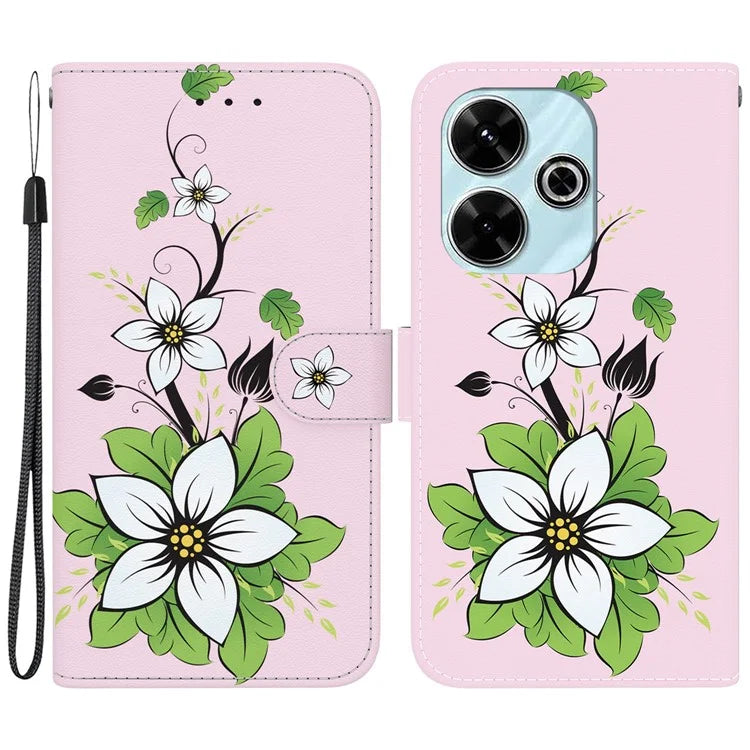 For Xiaomi Redmi 13 5G / 13 4G / Poco M6 4G Case Pattern Print PU Leather Wallet Phone Cover