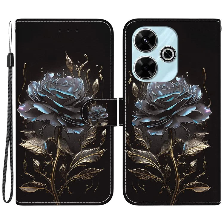 For Xiaomi Redmi 13 5G / 13 4G / Poco M6 4G Case Pattern Print PU Leather Wallet Phone Cover