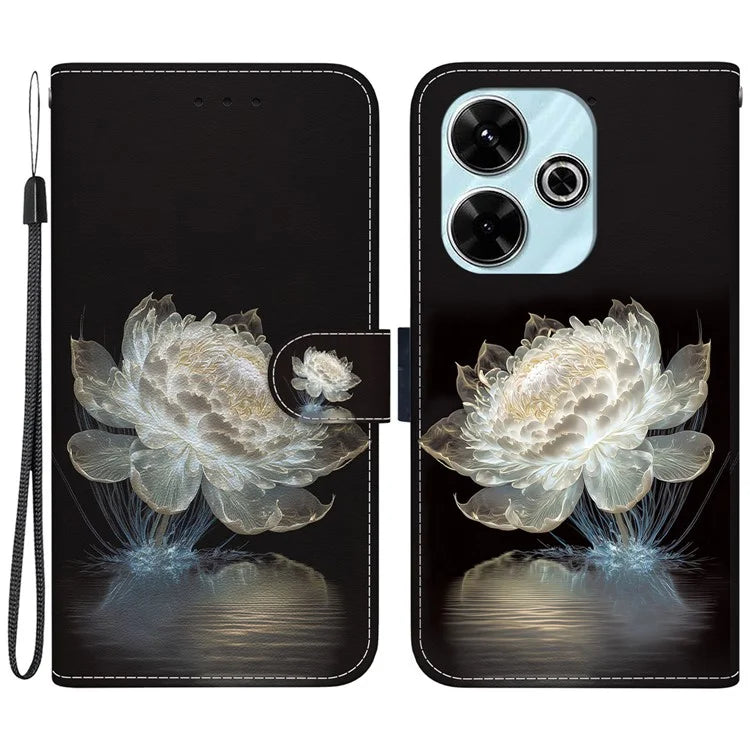 For Xiaomi Redmi 13 5G / 13 4G / Poco M6 4G Case Pattern Print PU Leather Wallet Phone Cover