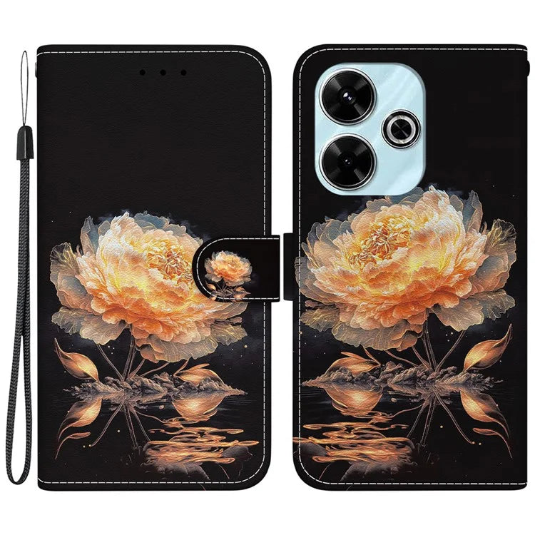 For Xiaomi Redmi 13 5G / 13 4G / Poco M6 4G Case Pattern Print PU Leather Wallet Phone Cover