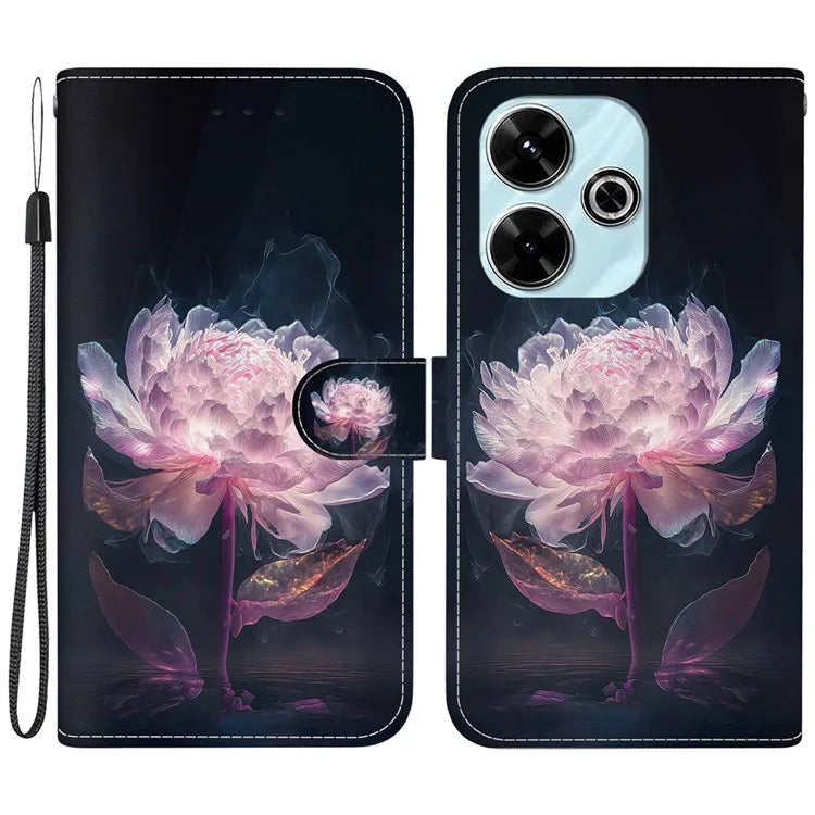 For Xiaomi Redmi 13 5G / 13 4G / Poco M6 4G Case Pattern Print PU Leather Wallet Phone Cover