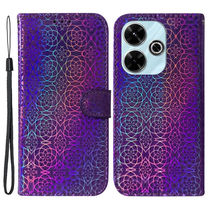 For Xiaomi Redmi 13 5G / 13 4G / Poco M6 4G Phone Case Dazzling Flower Anti-Scratch Leather Cover