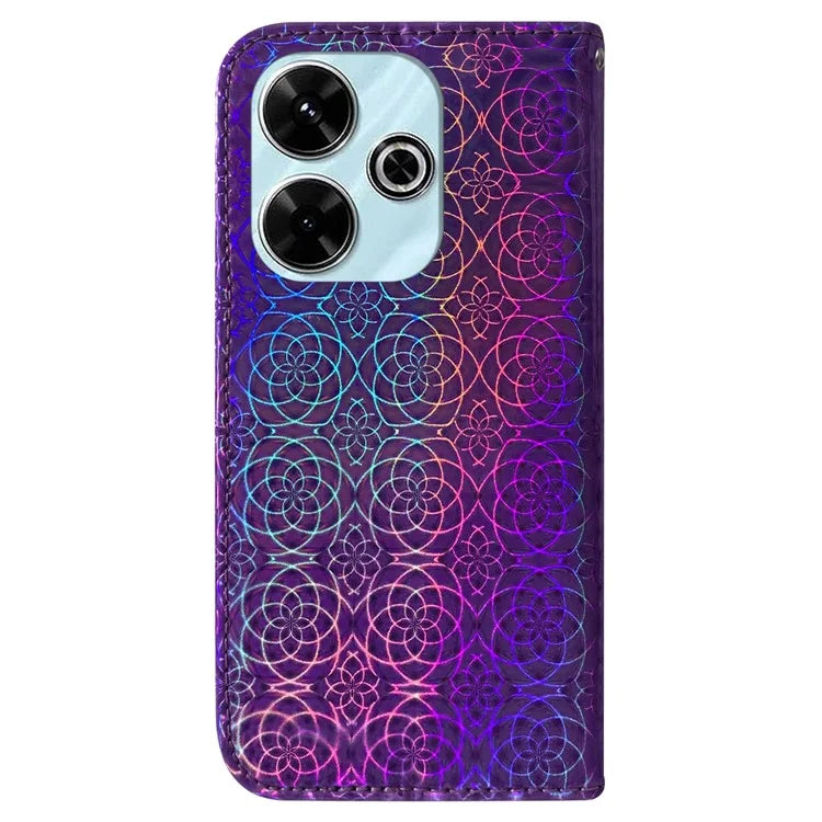 For Xiaomi Redmi 13 5G / 13 4G / Poco M6 4G Phone Case Dazzling Flower Anti-Scratch Leather Cover