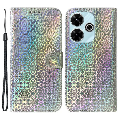 For Xiaomi Redmi 13 5G / 13 4G / Poco M6 4G Phone Case Dazzling Flower Anti-Scratch Leather Cover