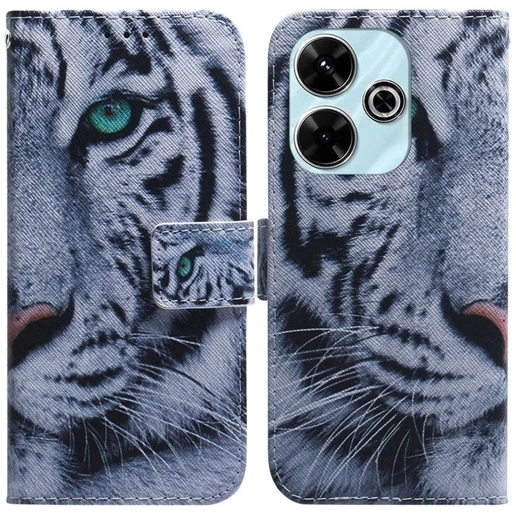 For Xiaomi Redmi 13 5G / 13 4G / Poco M6 4G Case Pattern Print Leather Wallet Phone Cover