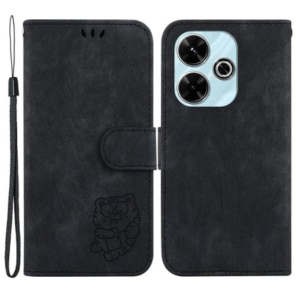 For Xiaomi Redmi 13 5G / 13 4G / Poco M6 4G Case Leather Wallet Cute Tiger Imprint Phone Cover