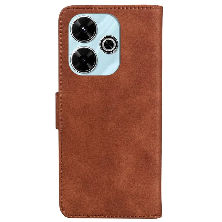 For Xiaomi Redmi 13 5G / 13 4G / Poco M6 4G Case Solid Color Leather Wallet Phone Cover
