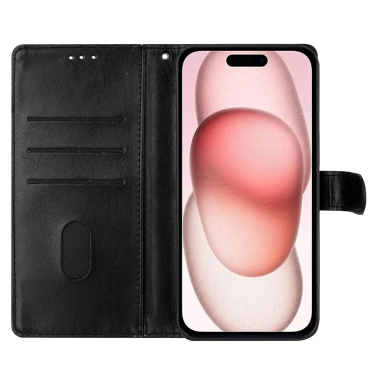 For iPhone 16 Plus Case Butterfly Flower Imprint Wallet Leather Phone Cover with Stand
