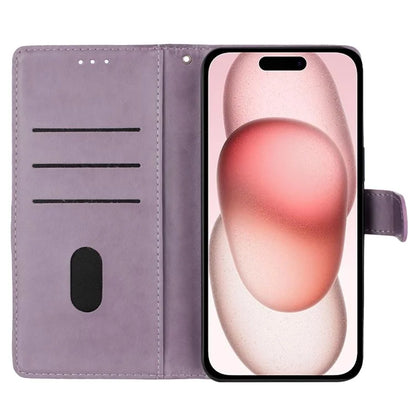 For iPhone 16 Pro Max Case Butterfly Floral Imprint Leather Stand Phone Cover with Wallet