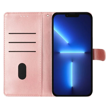 For iPhone 13 Pro Wallet Case Butterfly Floral Imprint Leather Phone Cover with Stand