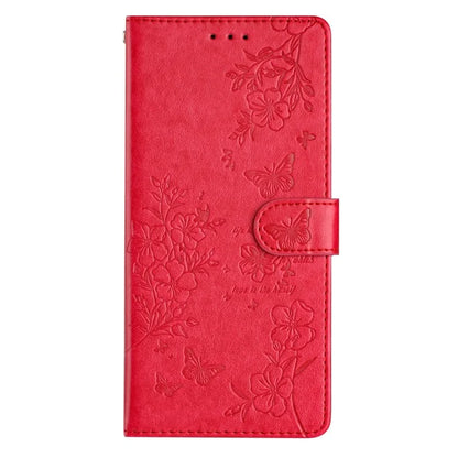 For iPhone 13 Pro Wallet Case Butterfly Floral Imprint Leather Phone Cover with Stand
