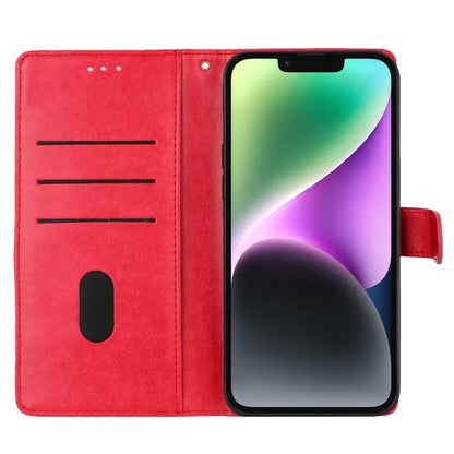 For iPhone 13 Case Butterfly Floral Imprint Leather Wallet Phone Cover with Strap