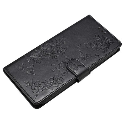 For Samsung Galaxy A14 5G Phone Case Butterfly Floral Imprint Leather Flip Cover with Wallet