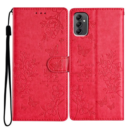 For Samsung Galaxy A14 5G Phone Case Butterfly Floral Imprint Leather Flip Cover with Wallet