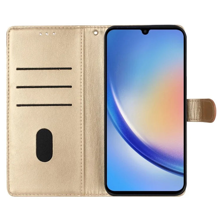 For Samsung Galaxy A14 5G Phone Case Butterfly Floral Imprint Leather Flip Cover with Wallet