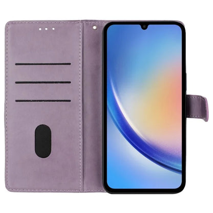 For Samsung Galaxy S24+ Case Butterfly Floral Imprint Leather Phone Cover with Wallet
