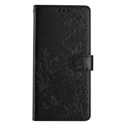 For Samsung Galaxy S24+ Case Butterfly Floral Imprint Leather Phone Cover with Wallet