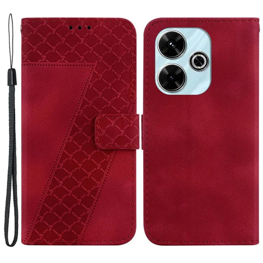 For Xiaomi Redmi 13 5G / 13 4G / Poco M6 4G Case 7-Shaped Pattern Leather Protection Phone Cover