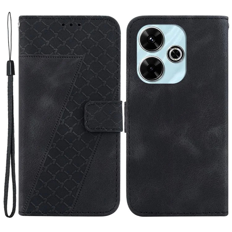 For Xiaomi Redmi 13 5G / 13 4G / Poco M6 4G Case 7-Shaped Pattern Leather Protection Phone Cover