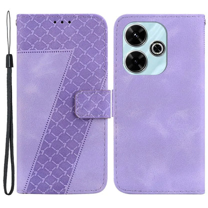For Xiaomi Redmi 13 5G / 13 4G / Poco M6 4G Case 7-Shaped Pattern Leather Protection Phone Cover