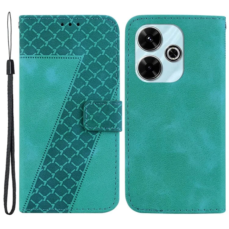 For Xiaomi Redmi 13 5G / 13 4G / Poco M6 4G Case 7-Shaped Pattern Leather Protection Phone Cover