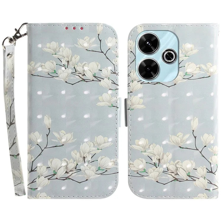 For Xiaomi Redmi 13 5G / 13 4G / Poco M6 4G Case Stylish Pattern Leather Wallet Stand Phone Cover