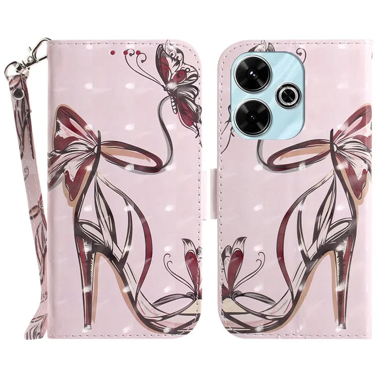For Xiaomi Redmi 13 5G / 13 4G / Poco M6 4G Case Stylish Pattern Leather Wallet Stand Phone Cover