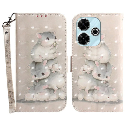 For Xiaomi Redmi 13 5G / 13 4G / Poco M6 4G Case Stylish Pattern Leather Wallet Stand Phone Cover