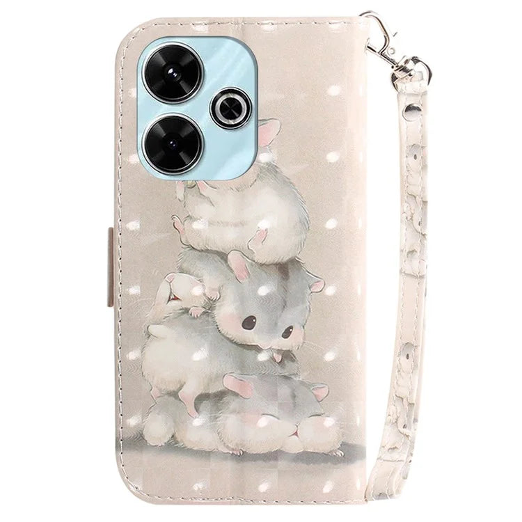 For Xiaomi Redmi 13 5G / 13 4G / Poco M6 4G Case Stylish Pattern Leather Wallet Stand Phone Cover