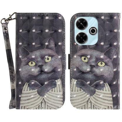 For Xiaomi Redmi 13 5G / 13 4G / Poco M6 4G Case Stylish Pattern Leather Wallet Stand Phone Cover
