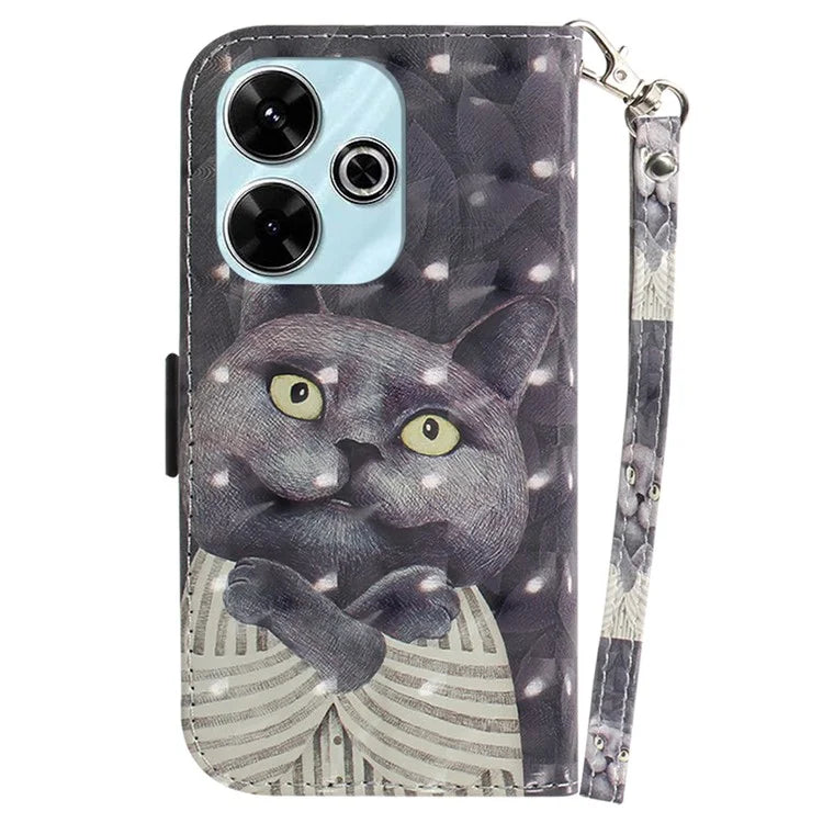 For Xiaomi Redmi 13 5G / 13 4G / Poco M6 4G Case Stylish Pattern Leather Wallet Stand Phone Cover