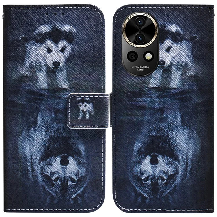 For Huawei nova 12 5G Leather Case Pattern Print Wallet Phone Cover