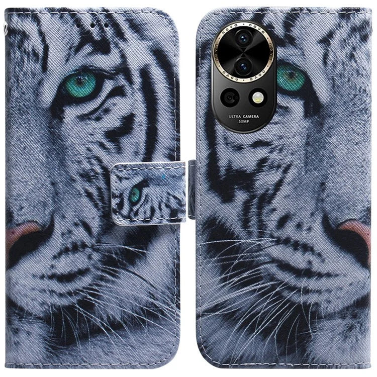 For Huawei nova 12 5G Leather Case Pattern Print Wallet Phone Cover