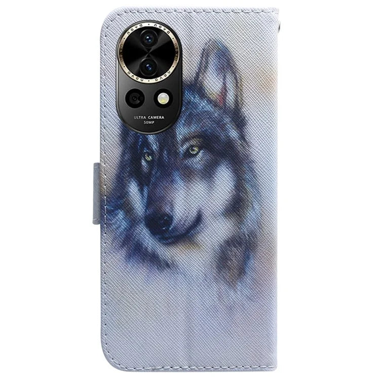 For Huawei nova 12 5G Leather Case Pattern Print Wallet Phone Cover