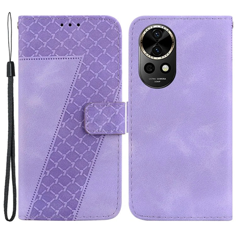 For Huawei nova 12 5G Wallet Case 7-Shaped Pattern Leather Phone Cover