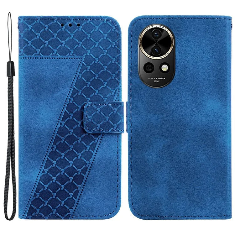For Huawei nova 12 5G Wallet Case 7-Shaped Pattern Leather Phone Cover