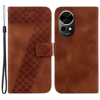 For Huawei nova 12 5G Wallet Case 7-Shaped Pattern Leather Phone Cover