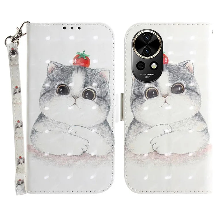 For Huawei nova 12 5G Wallet Case 3D Pattern Print Leather Phone Cover