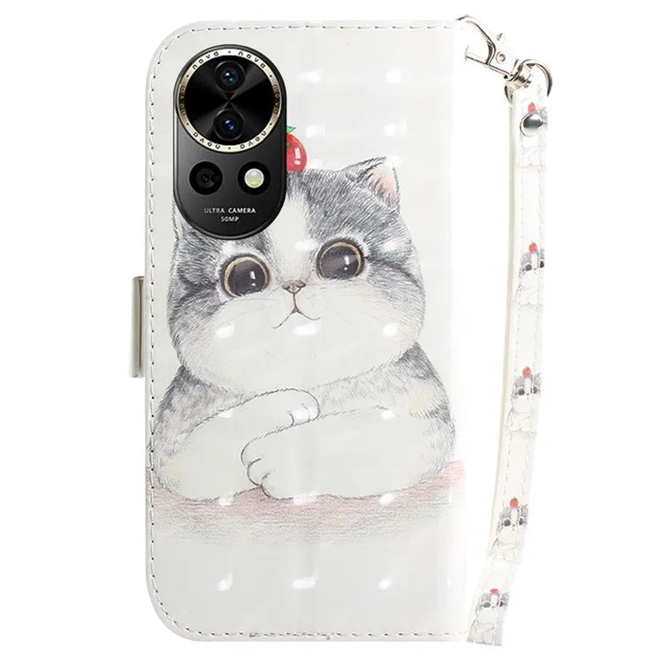 For Huawei nova 12 5G Wallet Case 3D Pattern Print Leather Phone Cover